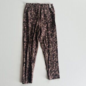 Kuling Girls Merino Wool Floral Leggings — Size 110/116
